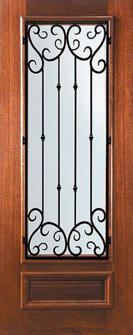 WDMA 32x80 Door (2ft8in by 6ft8in) Exterior Mahogany 80in 3/4 Lite Valencia Door 1