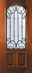 WDMA 32x80 Door (2ft8in by 6ft8in) Exterior Mahogany 80in Arch Lite Valencia Door 1