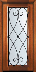 WDMA 32x80 Door (2ft8in by 6ft8in) Exterior Mahogany 80in Full Lite Charleston Door 2