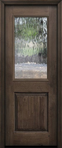 WDMA 32x80 Door (2ft8in by 6ft8in) Exterior Knotty Alder 80in 1/2 Lite Privacy Glass Door 1