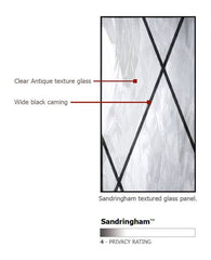 WDMA 32x80 Door (2ft8in by 6ft8in) Exterior 80in ThermaPlus Steel Sandringham 1 Panel 3/4 Lite Door 3