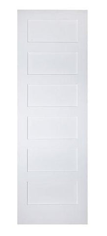 WDMA 32x96 Door (2ft8in by 8ft) Interior Swing Smooth 96in 6 Panel Primed Shaker 1-3/4in 1