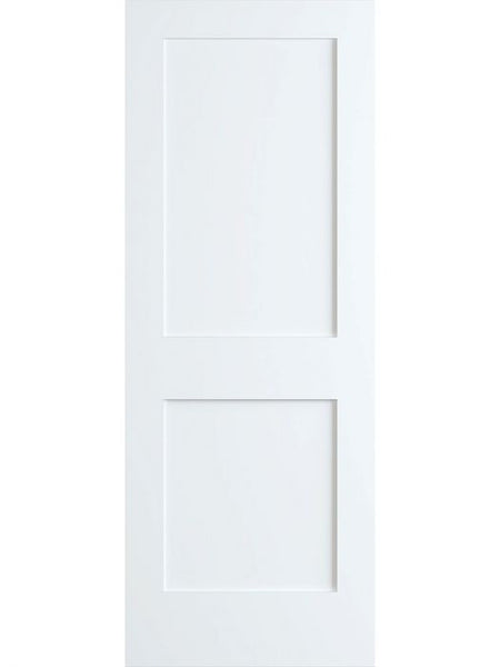 WDMA 32x96 Door (2ft8in by 8ft) Interior Swing Smooth 96in 2 Panel Primed Shaker 1-3/4in 20 Min Fire Rated 1