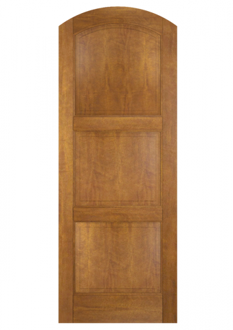 WDMA 32x96 Door (2ft8in by 8ft) Interior Swing Mahogany 3 Panel Arch Top Solid Exterior or Single Door 2