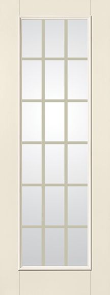 WDMA 32x96 Door (2ft8in by 8ft) Patio Smooth Fiberglass Impact French Door 8ft Full Lite With Stile GBG Flat White 1