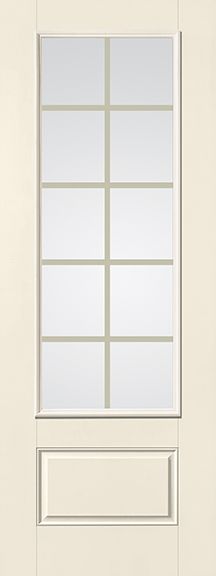 WDMA 32x96 Door (2ft8in by 8ft) Patio Smooth Fiberglass Impact French Door 8ft 3/4 Lite GBG Flat White 1