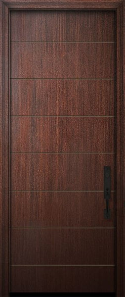 WDMA 32x96 Door (2ft8in by 8ft) Exterior Mahogany IMPACT | 96in Westwood Solid Contemporary Door 1