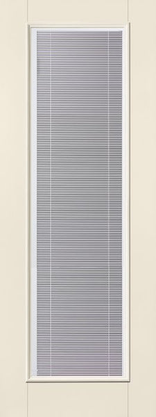 WDMA 32x96 Door (2ft8in by 8ft) Exterior Smooth Fiberglass Impact Door 8ft Full Lite With Stile Blinds 1