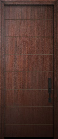 WDMA 32x96 Door (2ft8in by 8ft) Exterior Mahogany 96in Westwood Solid Contemporary Door 1