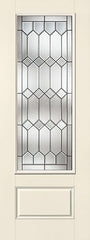 WDMA 32x96 Door (2ft8in by 8ft) Exterior Smooth Fiberglass Impact Door 8ft 3/4 Lite Crystalline 1