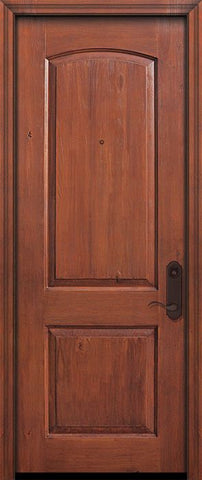 WDMA 32x96 Door (2ft8in by 8ft) Exterior Knotty Alder IMPACT | 96in 2 Panel Arch Door 1