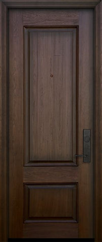 WDMA 32x96 Door (2ft8in by 8ft) Exterior Mahogany 96in 2 Panel Square Door 1