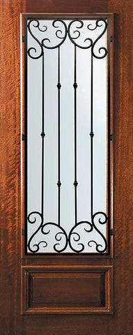 WDMA 32x96 Door (2ft8in by 8ft) Exterior Mahogany 96in 3/4 Lite Valencia Door 1