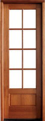 WDMA 34x78 Door (2ft10in by 6ft6in) Patio Mahogany Alexandria SDL 8 Lite Impact Single Door 1