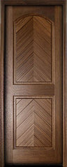 WDMA 34x78 Door (2ft10in by 6ft6in) Exterior Mahogany Manchester Solid Panel Arched Impact Single Door 1