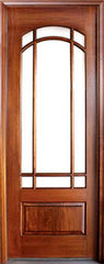 WDMA 34x78 Door (2ft10in by 6ft6in) Patio Mahogany Tiffany SDL 9 Lite Impact Single Door 1-3/4 Thick 1