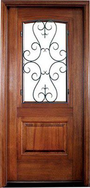 WDMA 34x78 Door (2ft10in by 6ft6in) Exterior Mahogany El Presidio Single Door Santa Barbara 1