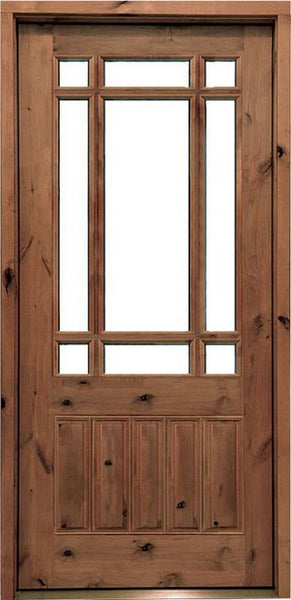 WDMA 34x78 Door (2ft10in by 6ft6in) Exterior Knotty Alder Walhalla Single Door 1