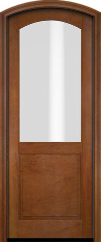 WDMA 34x78 Door (2ft10in by 6ft6in) Exterior Swing Mahogany 2/3 Arch Lite Arch Top Entry Door 4