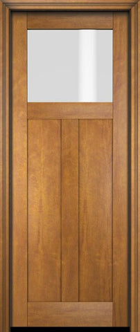 WDMA 34x78 Door (2ft10in by 6ft6in) Exterior Barn Mahogany Top Lite Craftsman or Interior Single Door 1