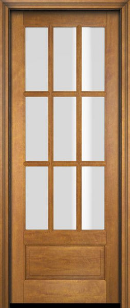 WDMA 34x78 Door (2ft10in by 6ft6in) Exterior Swing Mahogany 3/4 9 Lite TDL or Interior Single Door 1