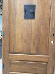 WDMA 34x78 Door (2ft10in by 6ft6in) Exterior Swing Mahogany 3/4 Arch Panel Arch Top Entry Door 10