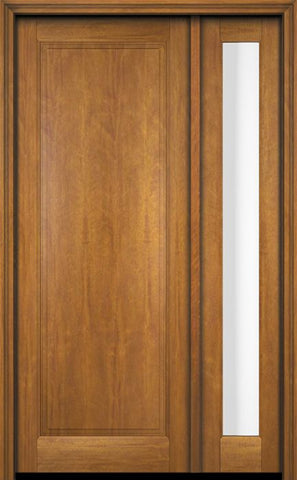 WDMA 34x78 Door (2ft10in by 6ft6in) Exterior Swing Mahogany Full Raised Panel Solid Single Entry Door Sidelight 1