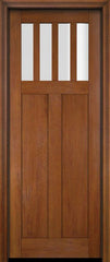 WDMA 34x78 Door (2ft10in by 6ft6in) Exterior Barn Mahogany 4 Horizontal Lite Craftsman or Interior Single Door 4