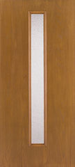 WDMA 34x80 Door (2ft10in by 6ft8in) Exterior Oak Fiberglass Door Linea Centered Granite 6ft8in 2