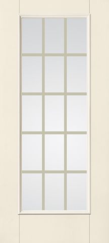 WDMA 34x80 Door (2ft10in by 6ft8in) French Smooth Fiberglass Impact Door 15 Lite GBG 6ft8in 1