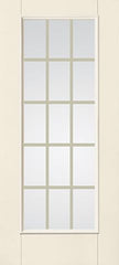 WDMA 34x80 Door (2ft10in by 6ft8in) French Smooth Fiberglass Impact Door 15 Lite GBG 6ft8in 1