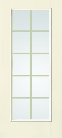 WDMA 34x80 Door (2ft10in by 6ft8in) Patio Smooth Fiberglass Impact French Door 10 Lite GBG Low-E 6ft8in 1