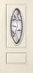 WDMA 34x80 Door (2ft10in by 6ft8in) Exterior Smooth Avonlea 3/4 Captured Oval Lite 1 Panel Star Single Door 1