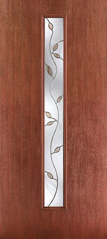 WDMA 34x80 Door (2ft10in by 6ft8in) Exterior Mahogany Fiberglass Door Linea Centered Avonlea 6ft8in 2