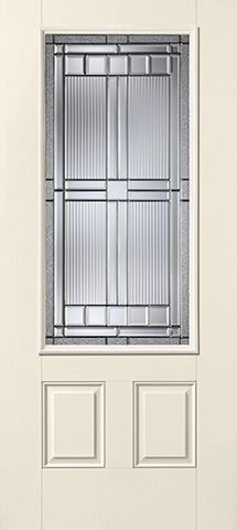 WDMA 34x80 Door (2ft10in by 6ft8in) Exterior Smooth SaratogaTM 3/4 Lite 2 Panel Star Single Door 1