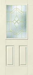 WDMA 34x80 Door (2ft10in by 6ft8in) Exterior Smooth Fiberglass Impact Door 1/2 Lite 2 Panel Concorde 6ft8in 2