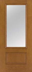 WDMA 34x80 Door (2ft10in by 6ft8in) French Oak Fiberglass Impact Door 3/4 Lite Clear 6ft8in 1