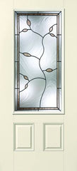 WDMA 34x80 Door (2ft10in by 6ft8in) Exterior Smooth Fiberglass Impact Door 3/4 Lite 2 Panel Avonlea 6ft8in 1