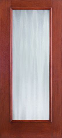 WDMA 34x80 Door (2ft10in by 6ft8in) Exterior Mahogany Fiberglass Impact HVHZ Door Full Lite With Stile Lines Chinchilla 6ft8in 1