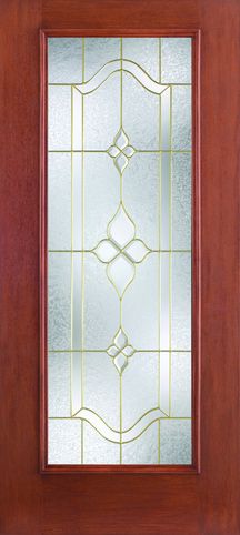 WDMA 34x80 Door (2ft10in by 6ft8in) Exterior Mahogany Fiberglass Impact HVHZ Door Full Lite With Stile Lines Concorde 6ft8in 1