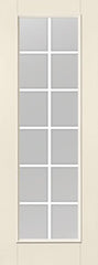 WDMA 34x96 Door (2ft10in by 8ft) Patio Smooth F-Grille Colonial 12 Lite 8ft Full Lite W/ Stile Lines Star Single Door 1