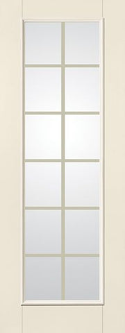 WDMA 34x96 Door (2ft10in by 8ft) French Smooth Fiberglass Impact Door 8ft Full Lite With Stile GBG Flat White 1