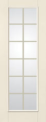 WDMA 34x96 Door (2ft10in by 8ft) Patio Smooth Fiberglass Impact French Door 8ft Full Lite With Stile GBG Flat White Low-E 1