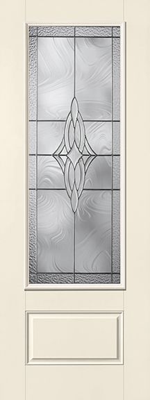 WDMA 34x96 Door (2ft10in by 8ft) Exterior Smooth Fiberglass Impact Door 8ft 3/4 Lite Wellesley 1