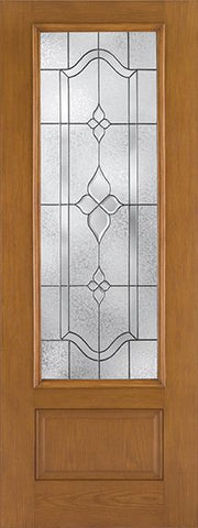 WDMA 34x96 Door (2ft10in by 8ft) Exterior Oak Fiberglass Impact Door 8ft 3/4 Lite Concorde 2