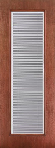 WDMA 34x96 Door (2ft10in by 8ft) Exterior Mahogany Fiberglass Impact Door 8ft Full Lite Blinds 1