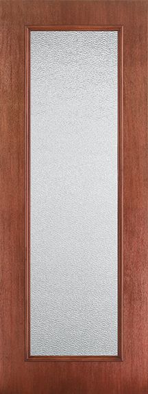 WDMA 34x96 Door (2ft10in by 8ft) French Mahogany Fiberglass Impact Exterior Door 8ft Full Lite Granite 1