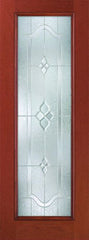 WDMA 34x96 Door (2ft10in by 8ft) Exterior Mahogany Fiberglass Impact Door 8ft Full Lite With Stile Lines Concorde 1