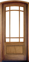 WDMA 36x108 Door (3ft by 9ft) French Mahogany Trinity SDL 9 Lite Impact Single Door/Arch Top 1-3/4 Thick 1