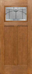 WDMA 36x80 Door (3ft by 6ft8in) Exterior Fir Craftsman Top Lite Single Entry Door TP Glass 1